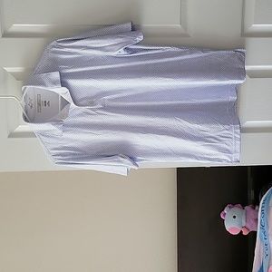 Blue and White Dri-Fit Polo